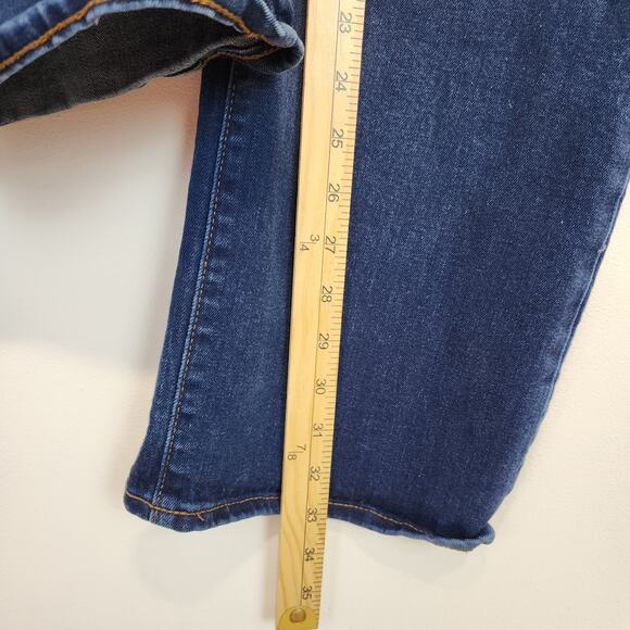 Old Navy Kicker Bootcut Jeans Size 18 Tall Long Blue Dark Wash High Rise Stretch - Picture 11 of 14